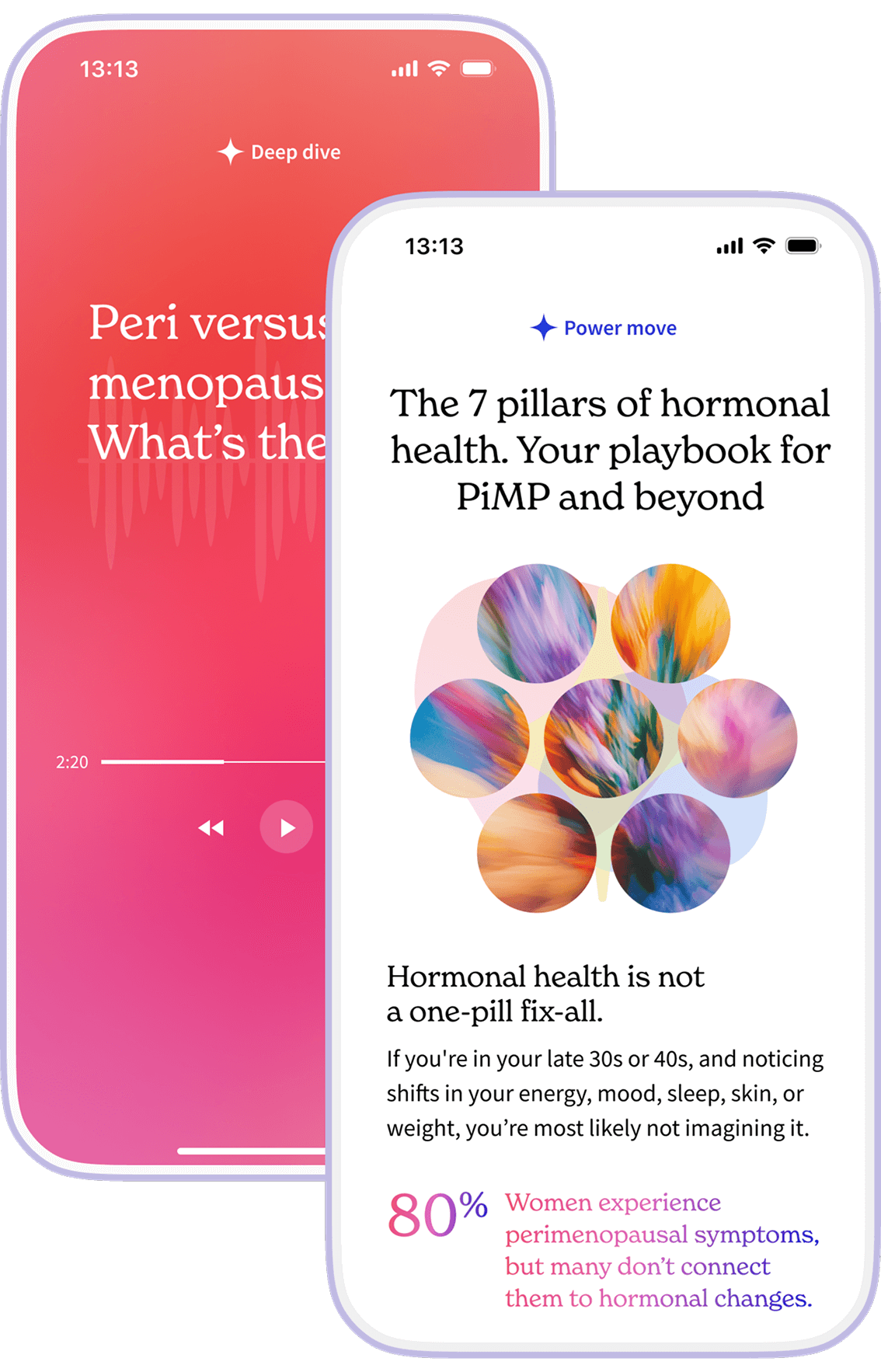 YUME app interface showing PhD-level health insights